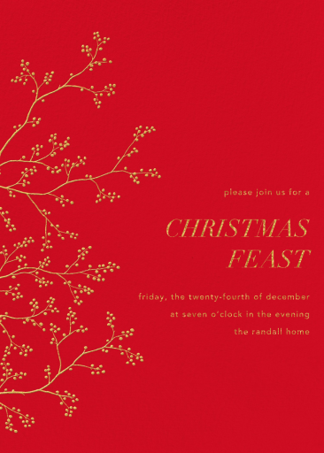 Winter Berries - Christmas Party Invitation by Paperless Post