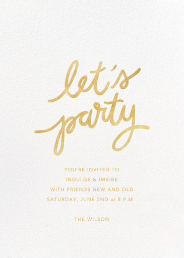 Party Script (Tall) - Party Invitation by Sugar Paper