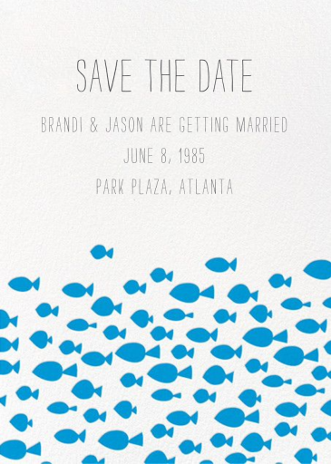 Fish Pattern - Save the Date by Linda and Harriett