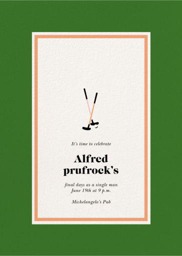 Putt’s Up - Bachelor Party Invitation by kate spade new york