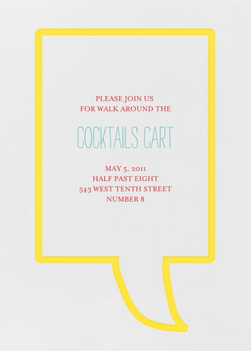 Chatterbox - Cocktail Party Invitation by Mr. Boddington's Studio