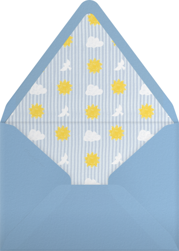 Yellow Sun Striped Invitation Envelope