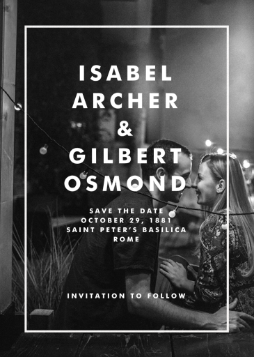 Portrait Outline - Save the Date by Paperless Post