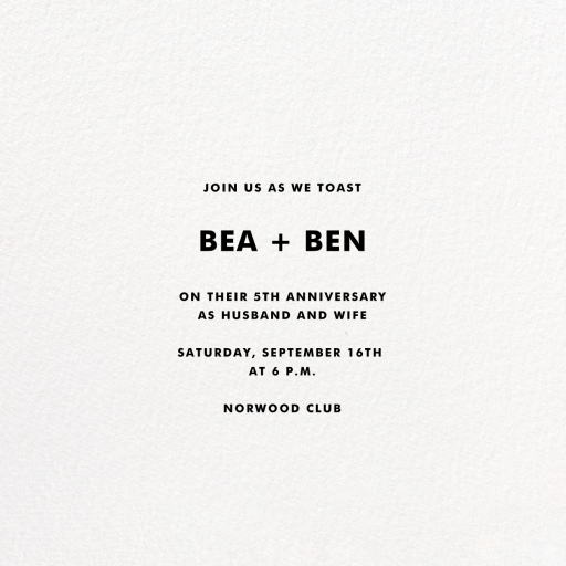 Join Us (Photo) - Anniversary Invitation by Linda and Harriett - Back