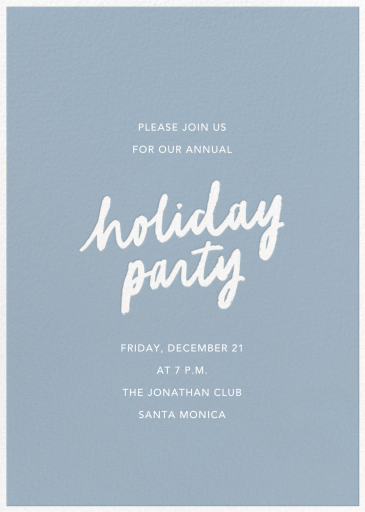 Holiday Party Script - Invitation by Sugar Paper