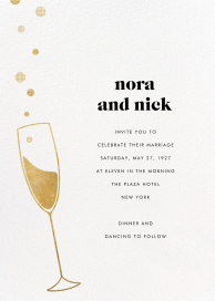Champagne Flute - Wedding Invitation by Paperless Post