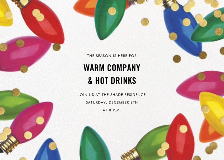 Confetti Bulbs - Christmas Party Invitation by kate spade new york