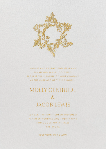 Nitzan I - Wedding Invitation by Paperless Post