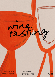 Abstract Wine - Fall Party Invitation by Moglea