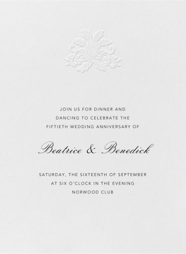 Leaf Lace II - Celebration Invitation by Oscar de la Renta