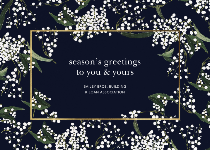 Baby's Breath - Business Holiday Card by Oscar de la Renta