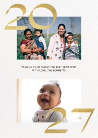 Foto-Goldfolien-Jahr Card