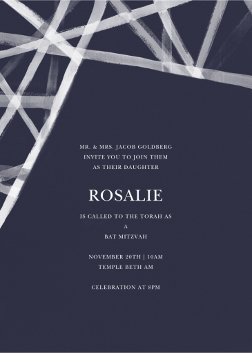 Channels (Tall) - Bar & Bat Mitzvah Invitation by Kelly Wearstler