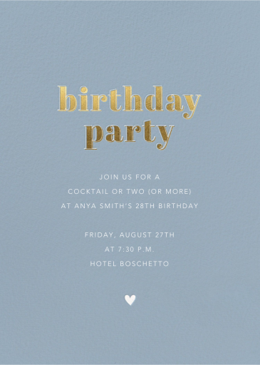 Blue Birthday - Invitation by Sugar Paper