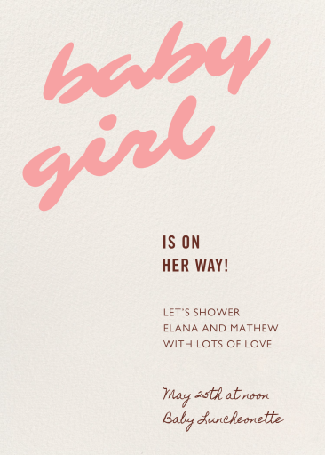 Soft Script - Baby Shower Invitation by Paperless Post