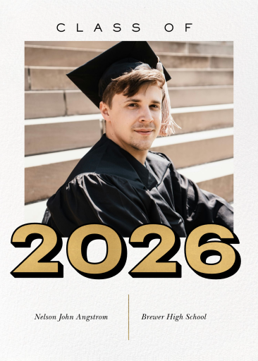 Lo conseguí: anuncio de graduación de Paperless Post