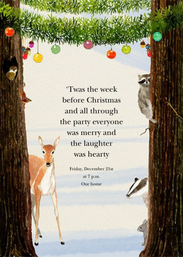 The Forest Nöel - Winter Party Invitation by Felix Doolittle