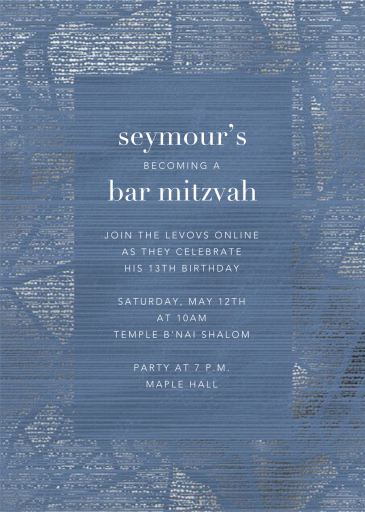 Prism Frame - Bar & Bat Mitzvah Invitation by Kelly Wearstler