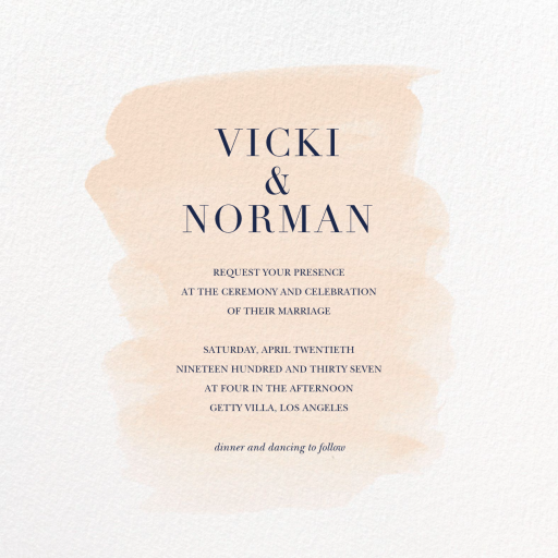 Basic Brushstroke - Wedding Invitation by Sugar Paper