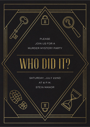 Crack the Code - Murder Mystery Invitation by Paperless Post