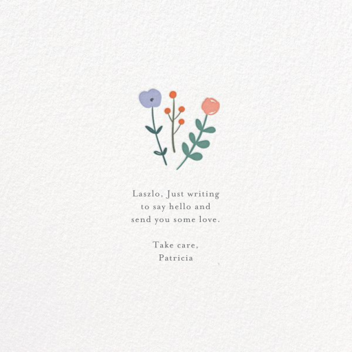 Pick-me-up - Thinking of You Card by Little Cube - Back