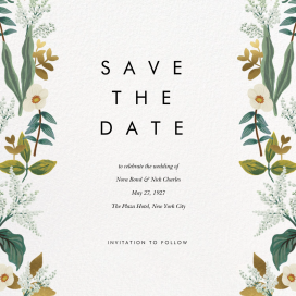Meadow Garland (Square) - Save the Date by Rifle Paper Co.