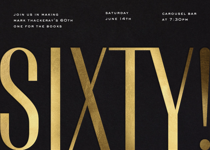 Living Large - 60th Birthday Invitation by Paperless Post