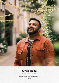 Streamer Shapes (Inset) - Graduation Announcement by Paperless Post