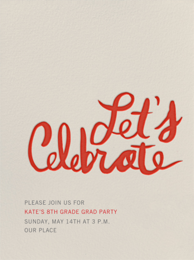 Let's Celebrate - Graduation Party Invitation by Linda and Harriett