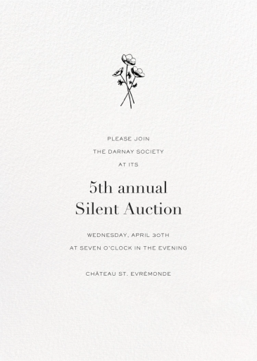 Blanc - Fundraiser Invitation by Paperless Post