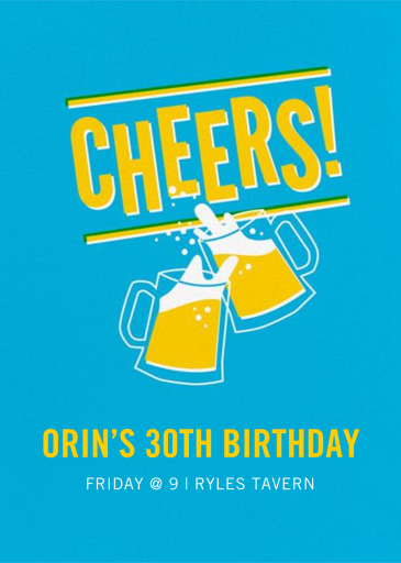 Cheers (Birthday) - Invitation by Hello!Lucky