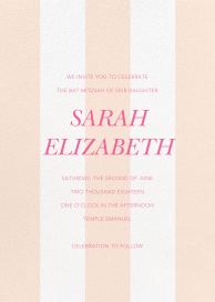 Bengal Stripe - Bar & Bat Mitzvah Invitation by Sugar Paper