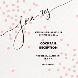 Join Us (Dots) - Cocktail Party Invitation by Linda and Harriett