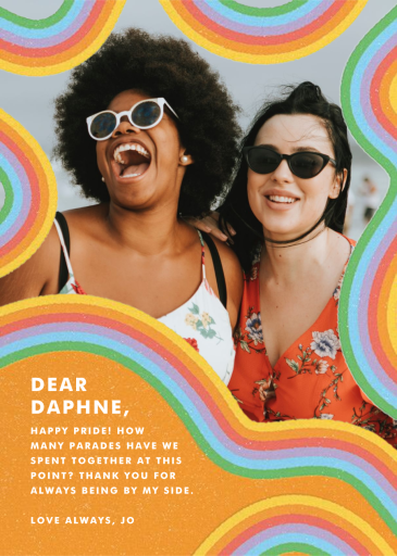 Squiggle Rainbow Frame - Pride Card by Paperless Post