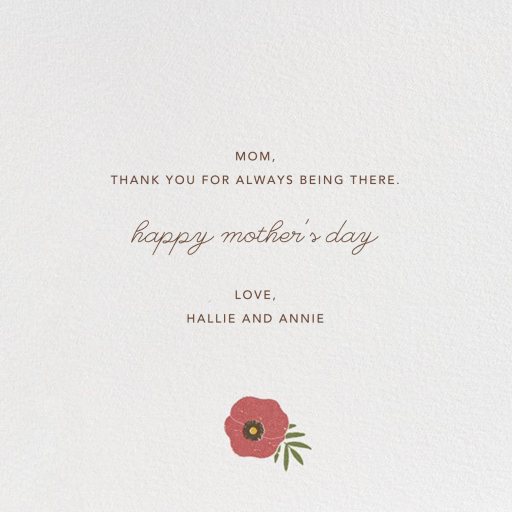 Gathered Bouquet - Mother's Day Card by Paperless Post - Back