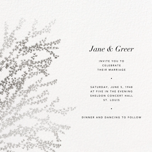 Forsythia Branch - Wedding Invitation by Paperless Post