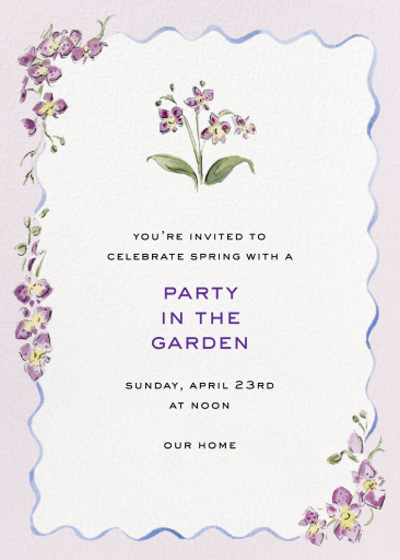 Purple Orchid (Riley Sheehey) - Party Invitation by Dogwood Hill