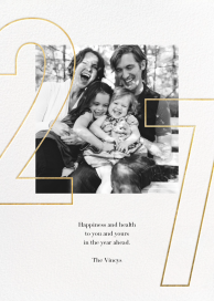 Photo Gold Number Year Card