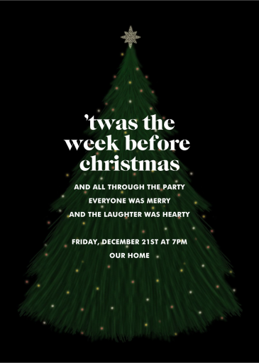 Tannenbaum Nightlight - Corporate Holiday Party Invitation by Paperless Post
