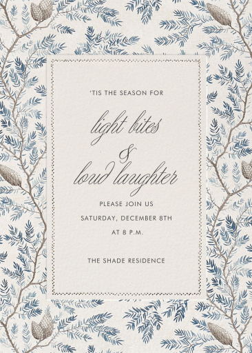 Twig and Pinecone - Invitation by Schumacher