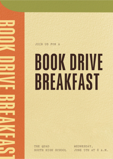 Novel Idea - Breakfast/Lunch Invitation by Paperless Post