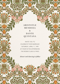 Floral Damask - Wedding Invitation by Oscar de la Renta