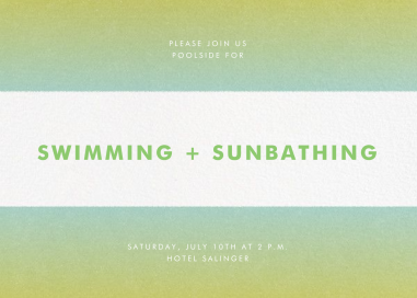 Gradient Bars - Pool Party Invitation by Paperless Post
