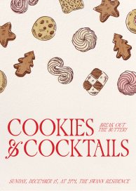 Biscuits and Bubbly - Christmas Party Invitation by Paperless Post