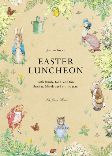 Peter and Pals - Party Invitation by Peter Rabbit
