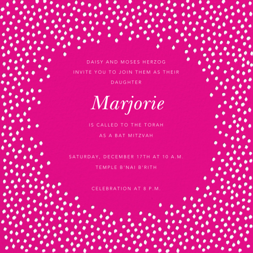 Ikat Dot Home - Bar & Bat Mitzvah Invitation by Oscar de la Renta