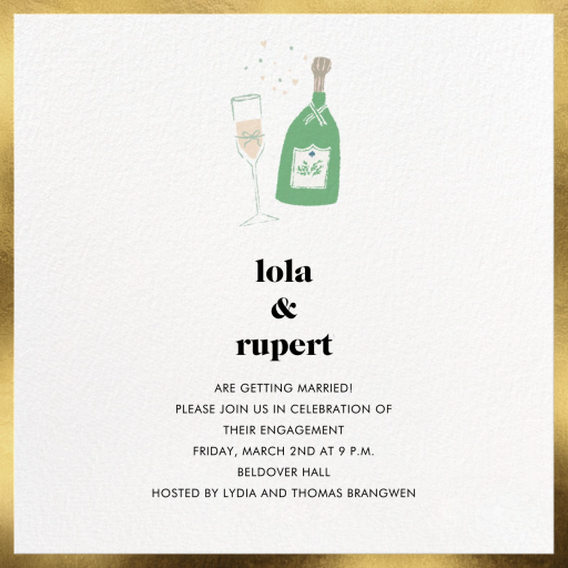 Champ Flute - Invitation by kate spade new york