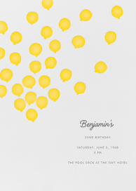 Balloons - Birthday Invitation by Linda and Harriett
