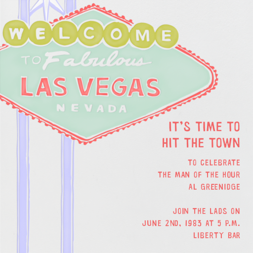 Vegas Welcome - Bachelor Party Invitation by Paperless Post