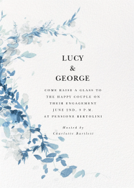Watercolor Floral Garland - Engagement Party Invitation by Paperless Post